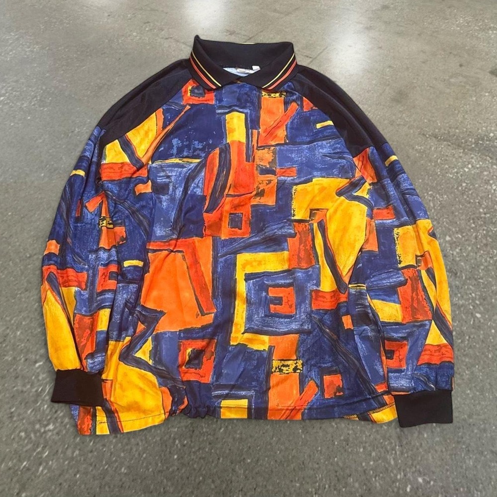 Vintage High 5 Abstract Jersey Mens XL Padded Long Sleeve Soccer Goalie 01 Cosmo